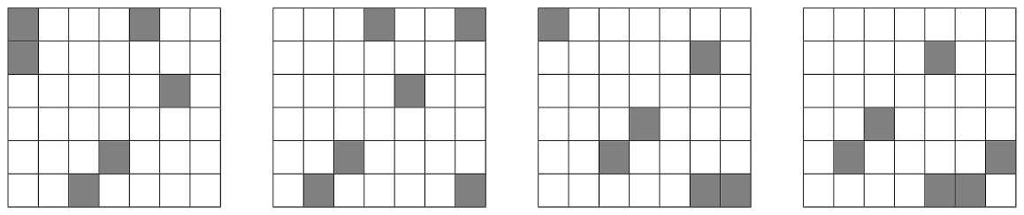 Four 6×7 subgrids